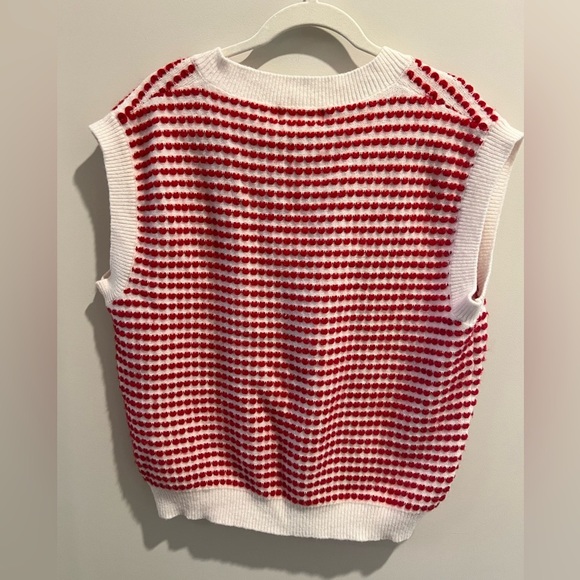 Anthropologie Tiny Red Heart Sweater Vest, One Size - Picture 9 of 9